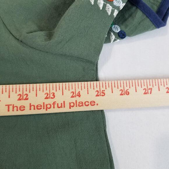 Blouse Womens 2XL Embroidered Tunic Scoop Neck Short Sleeve Top - Picture 7 of 9